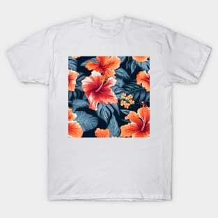 Hibiscus Flowers Pattern 8 T-Shirt